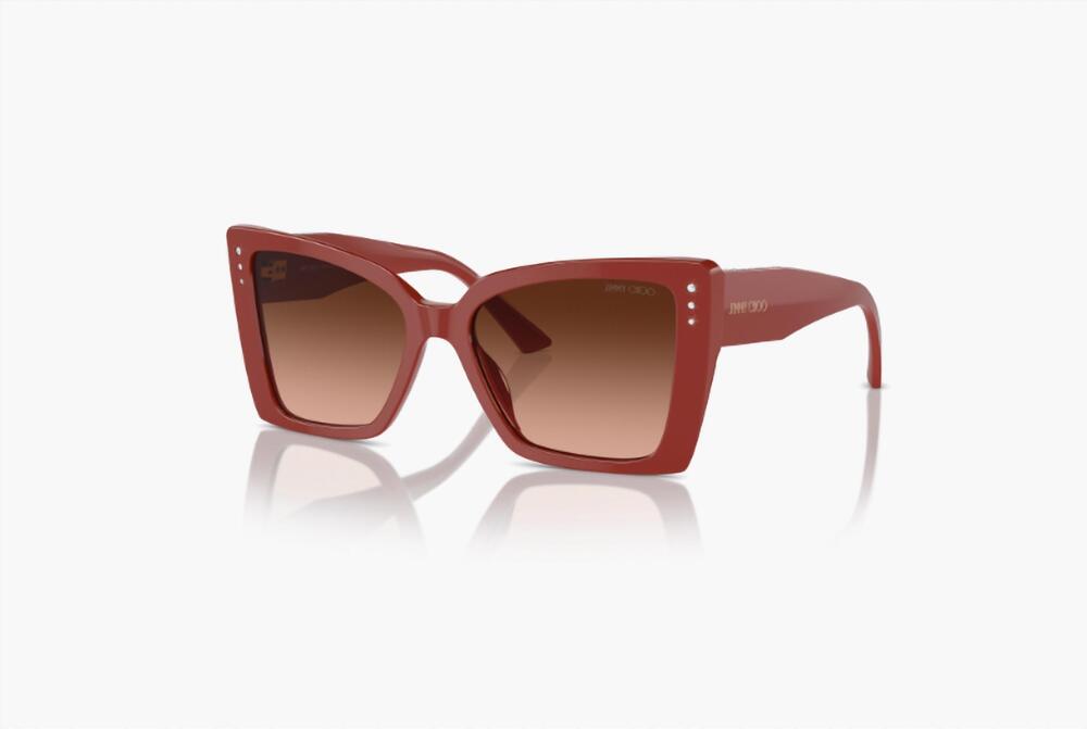 NEW JIMMY CHOO women's cat eye sunglasses in red/pink